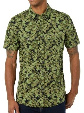 Amazon Essentials Mens Slim-Fit Short-Sleeve Two-Pocket Utility Shirt Camo. MT